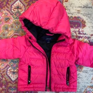 Ralph Lauren Toddler Girls 2T pink puffer jacket